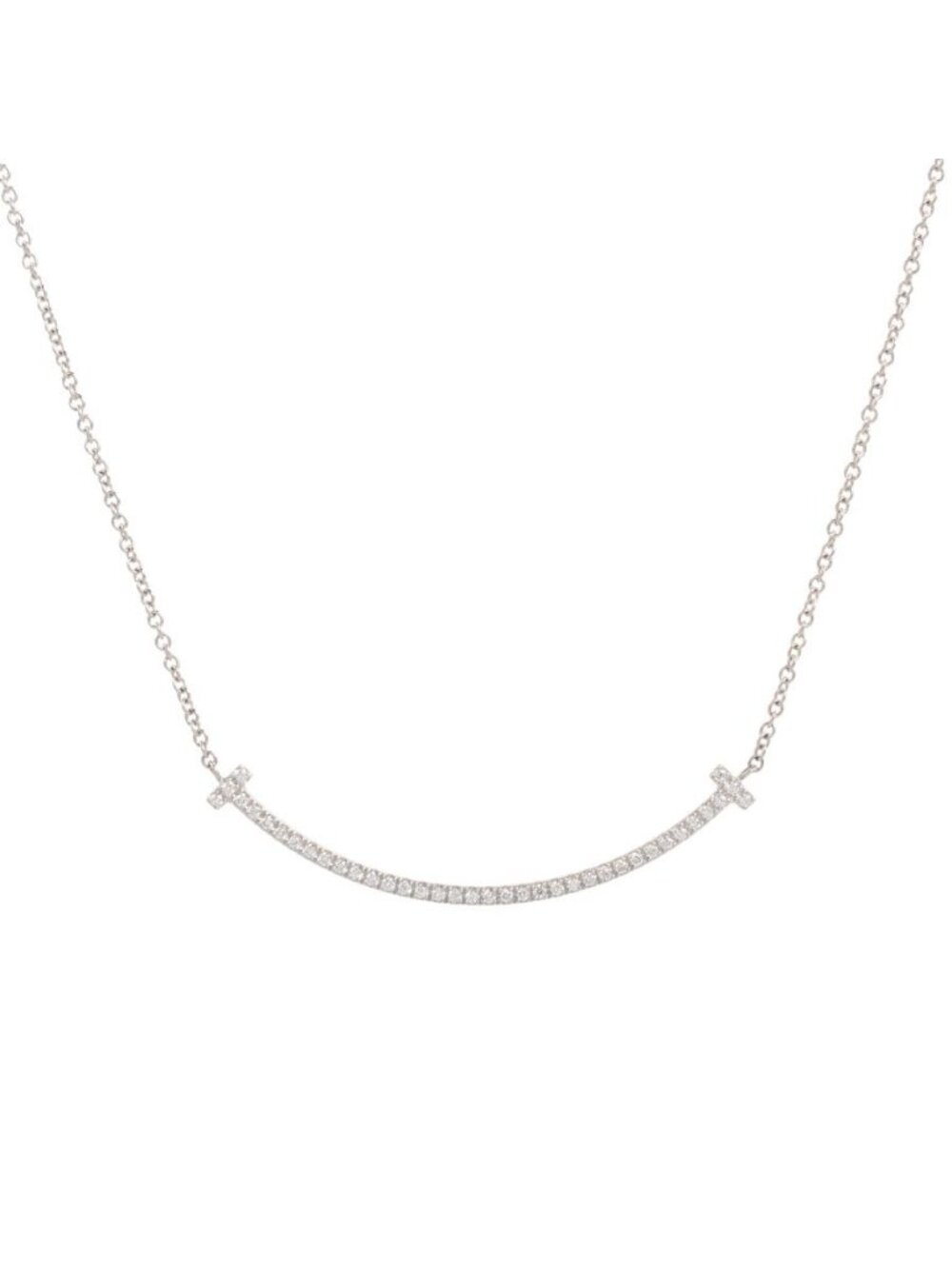 Tiffany & Co Necklace T Smile Pendant Small